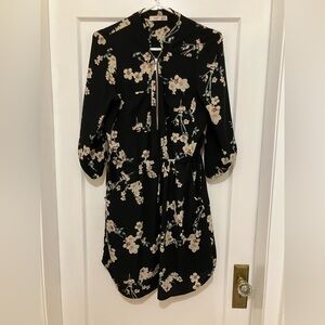 Dex Black Cherry Blossom Sz M Dress